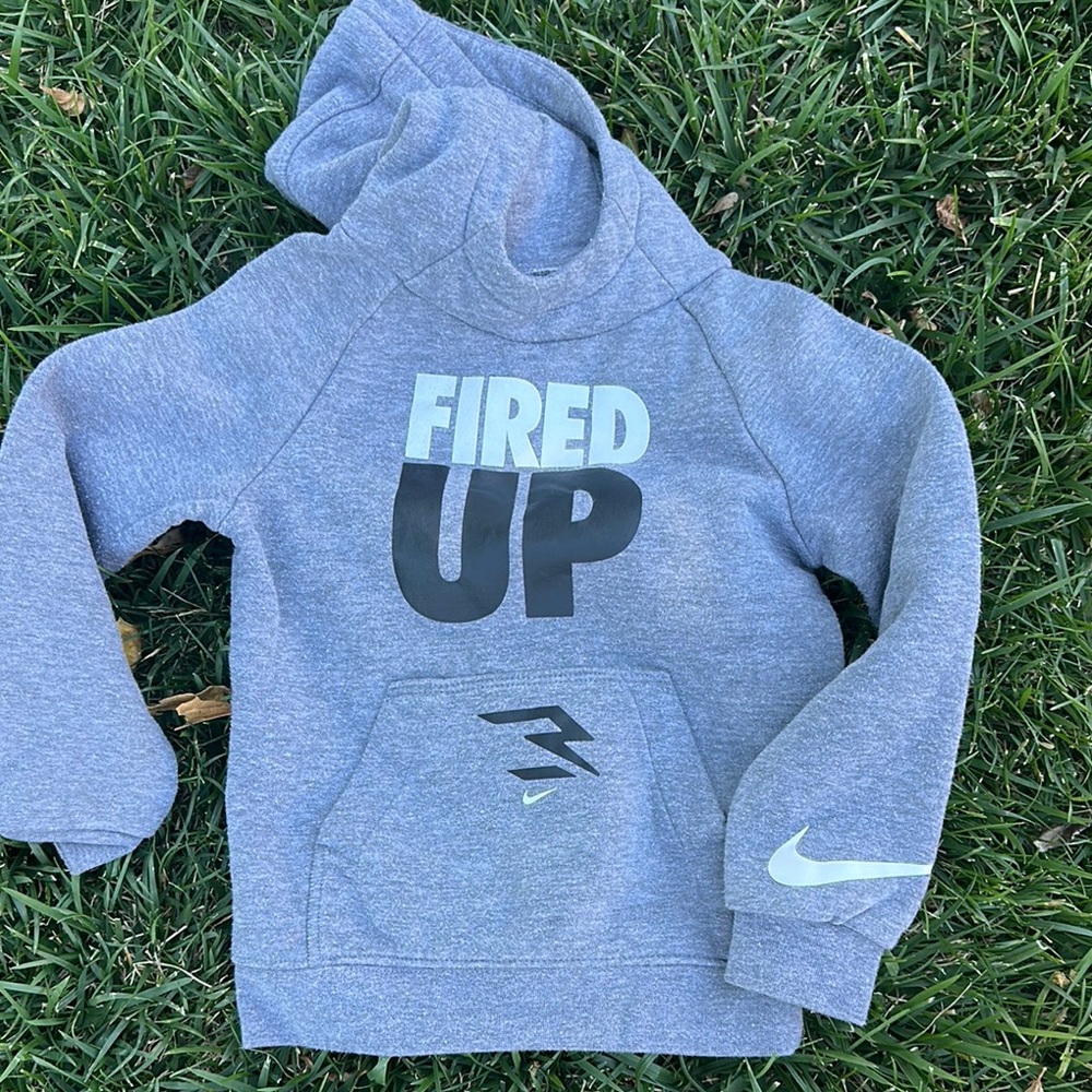 Nike Kids Gray 'Fired Up' Hoodie